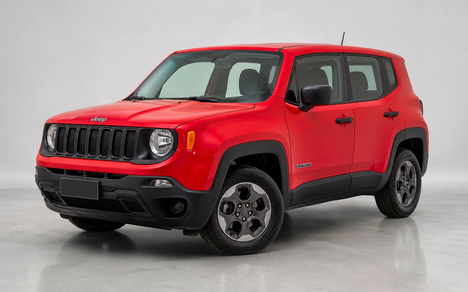 Jeep Renegade em uma vitrine de exemplo